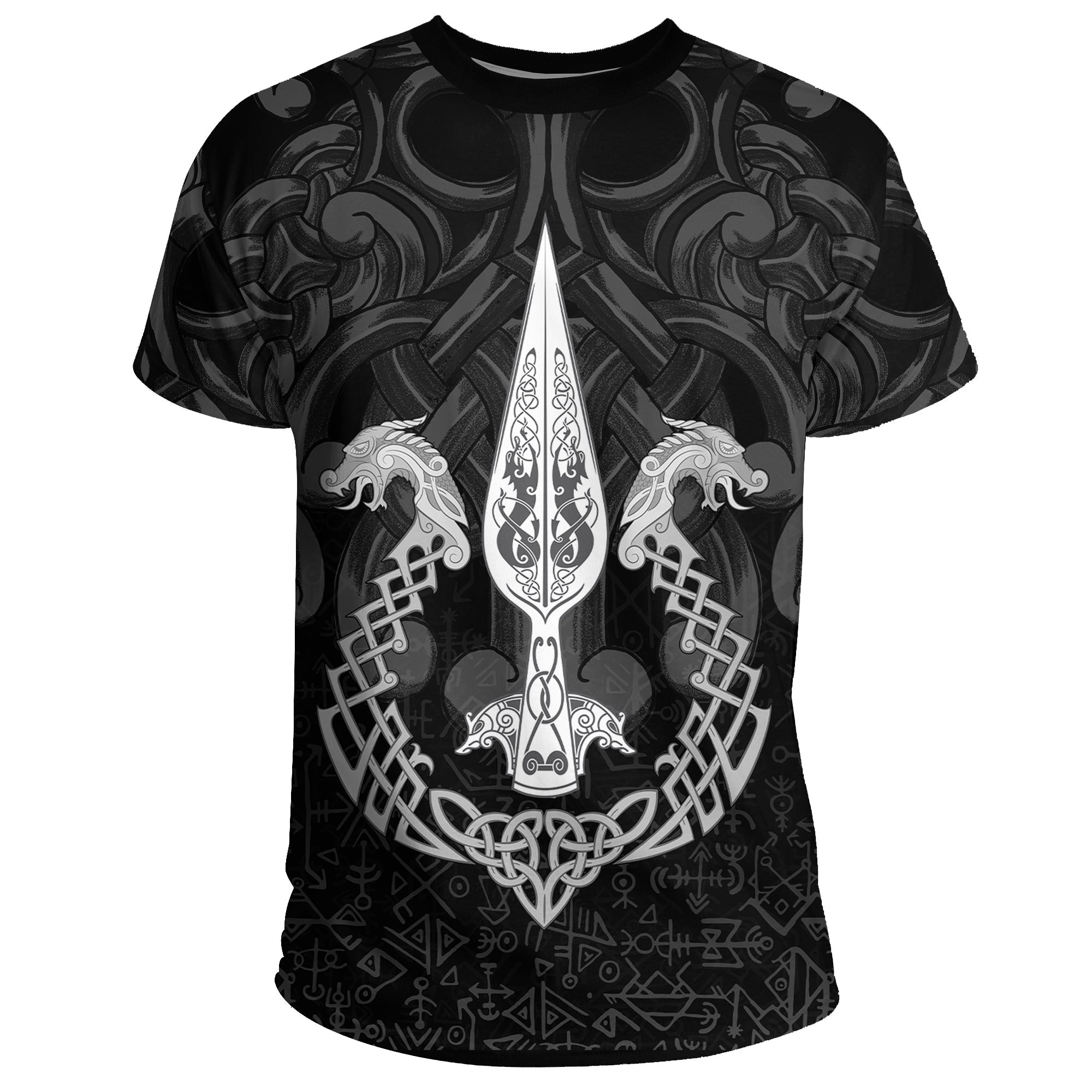 Viking T Shirt Gungnir Of Odin and Drakkar RLT12 - Wonder Print Shop