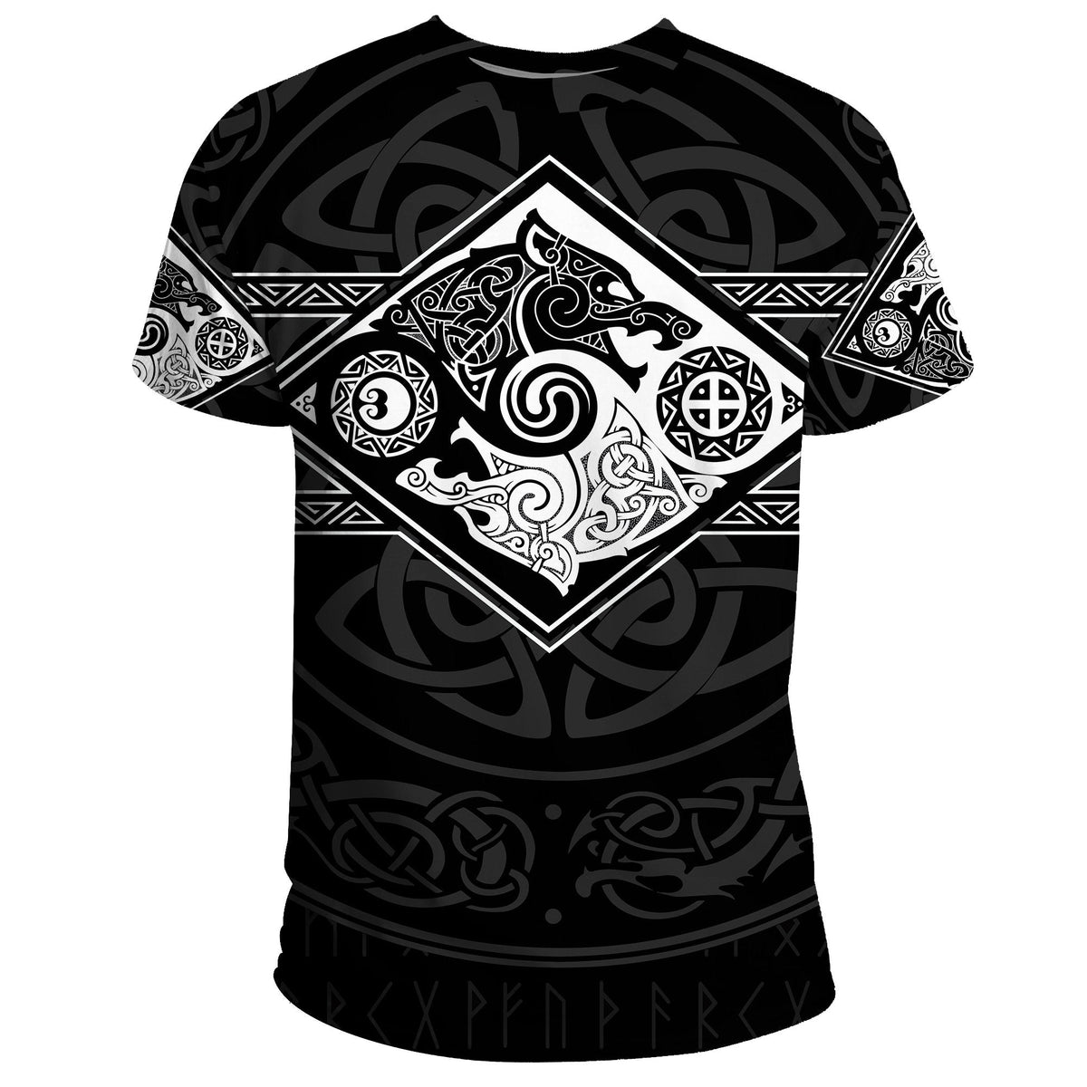 Vikings T Shirt The Wolves, Skoll and Hati RLT12 - Wonder Print Shop