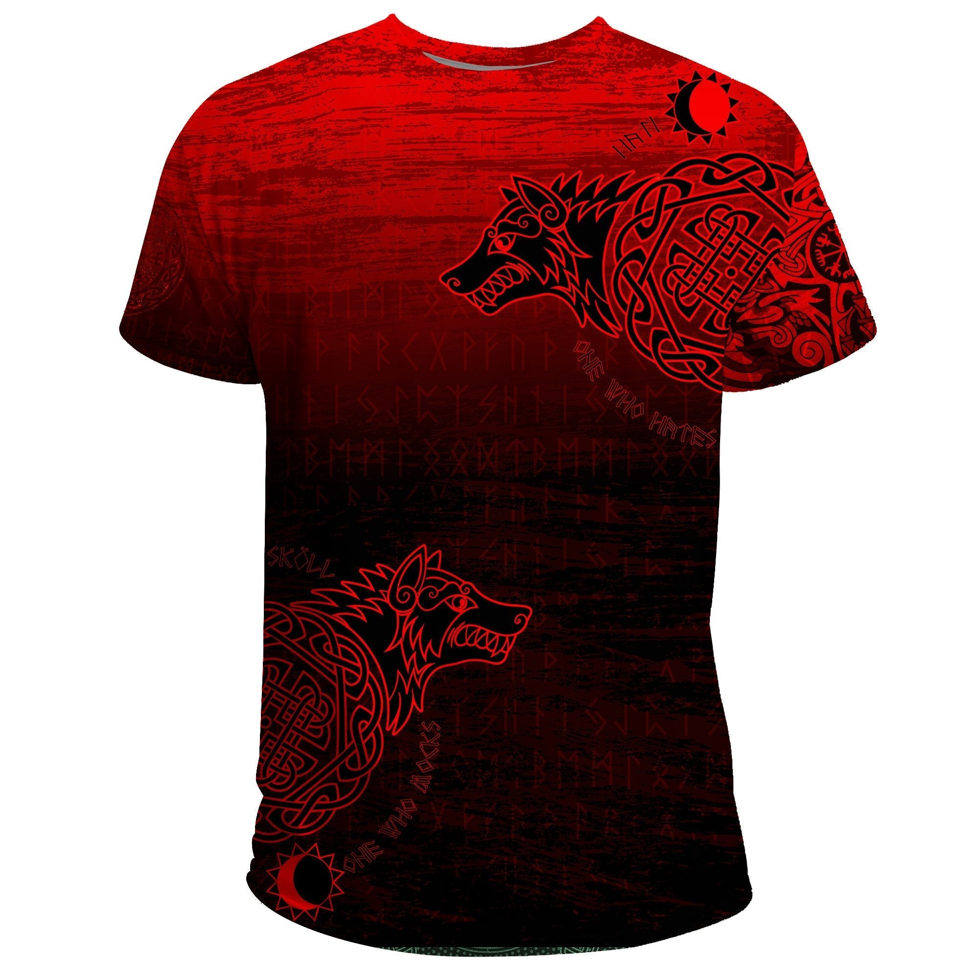 Viking T Shirt, Skoll and Hati RLT12 - Wonder Print Shop