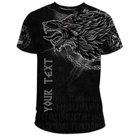 Custom Viking T Shirt Fenrir Norse Wolf Thunderstorm RLT12 - Wonder Print Shop