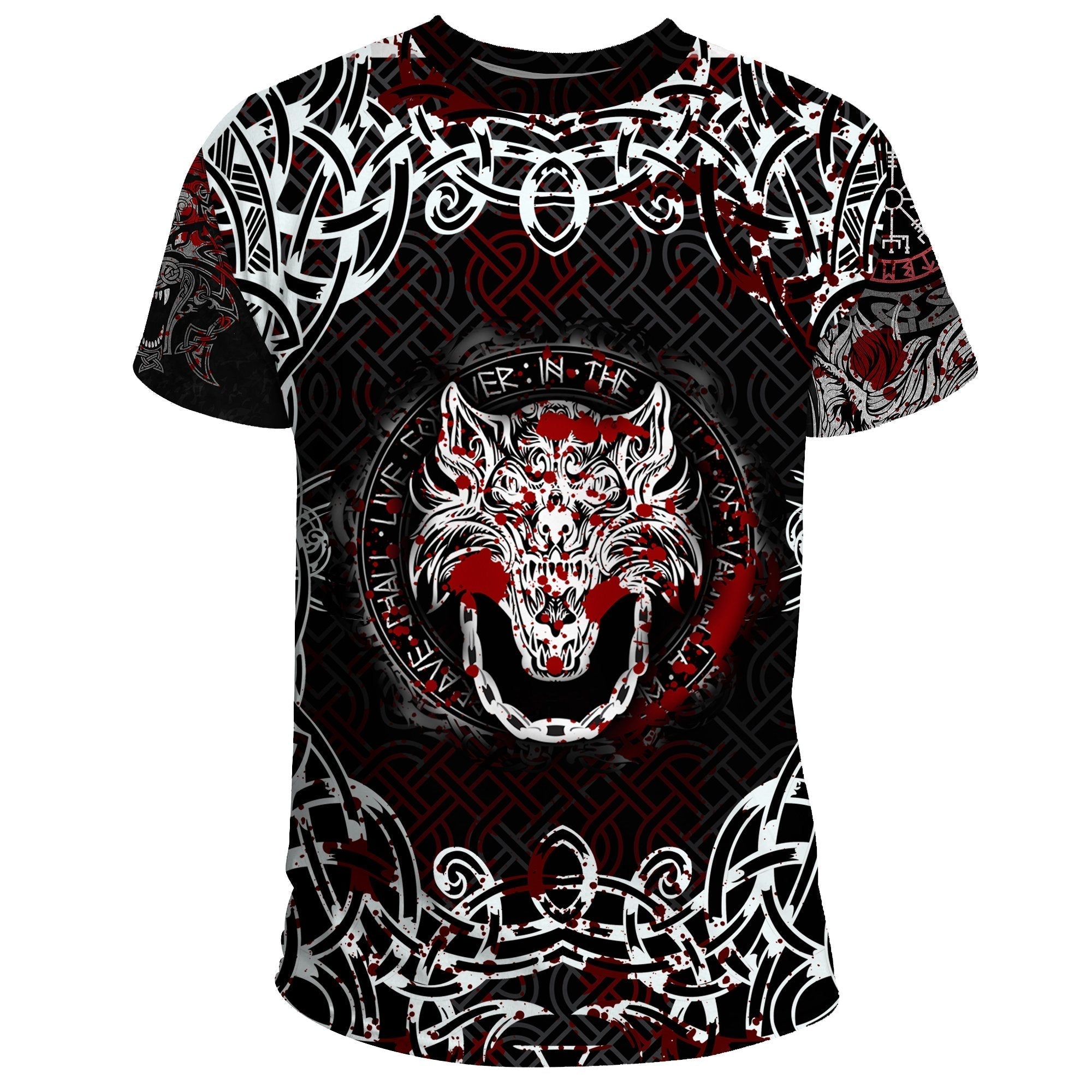 Viking T Shirt Fenrir Viking Blood 3D RLT12 - Wonder Print Shop