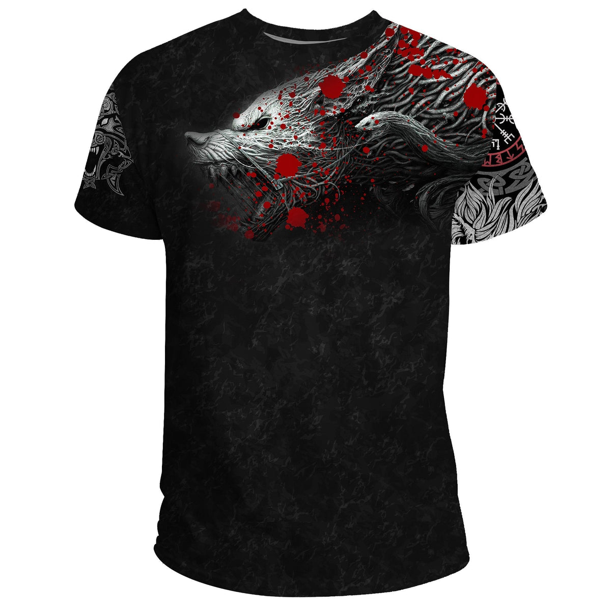 Viking Vikings Blood T Shirt Fenrir Blood RLT12 - Wonder Print Shop
