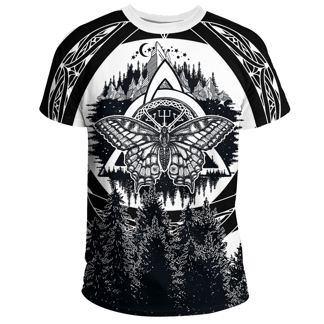 Viking Butterfly Style Celtic Of Pine Forest T Shirt RLT12 - Wonder Print Shop