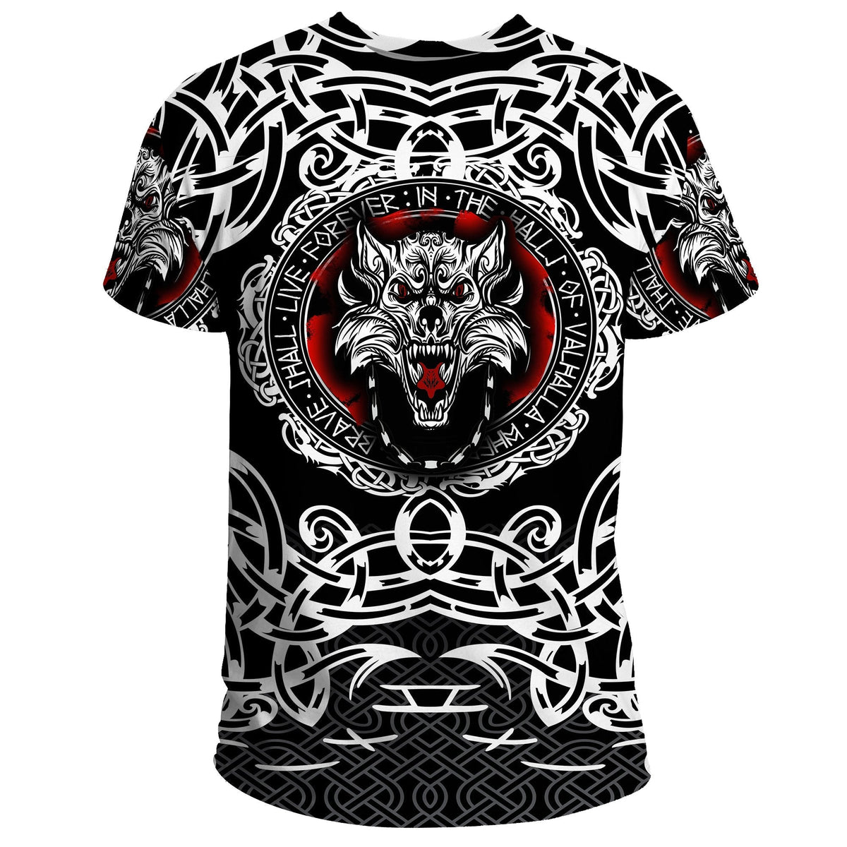Viking T Shirt, Fenrir Wolf RLT12 - Wonder Print Shop