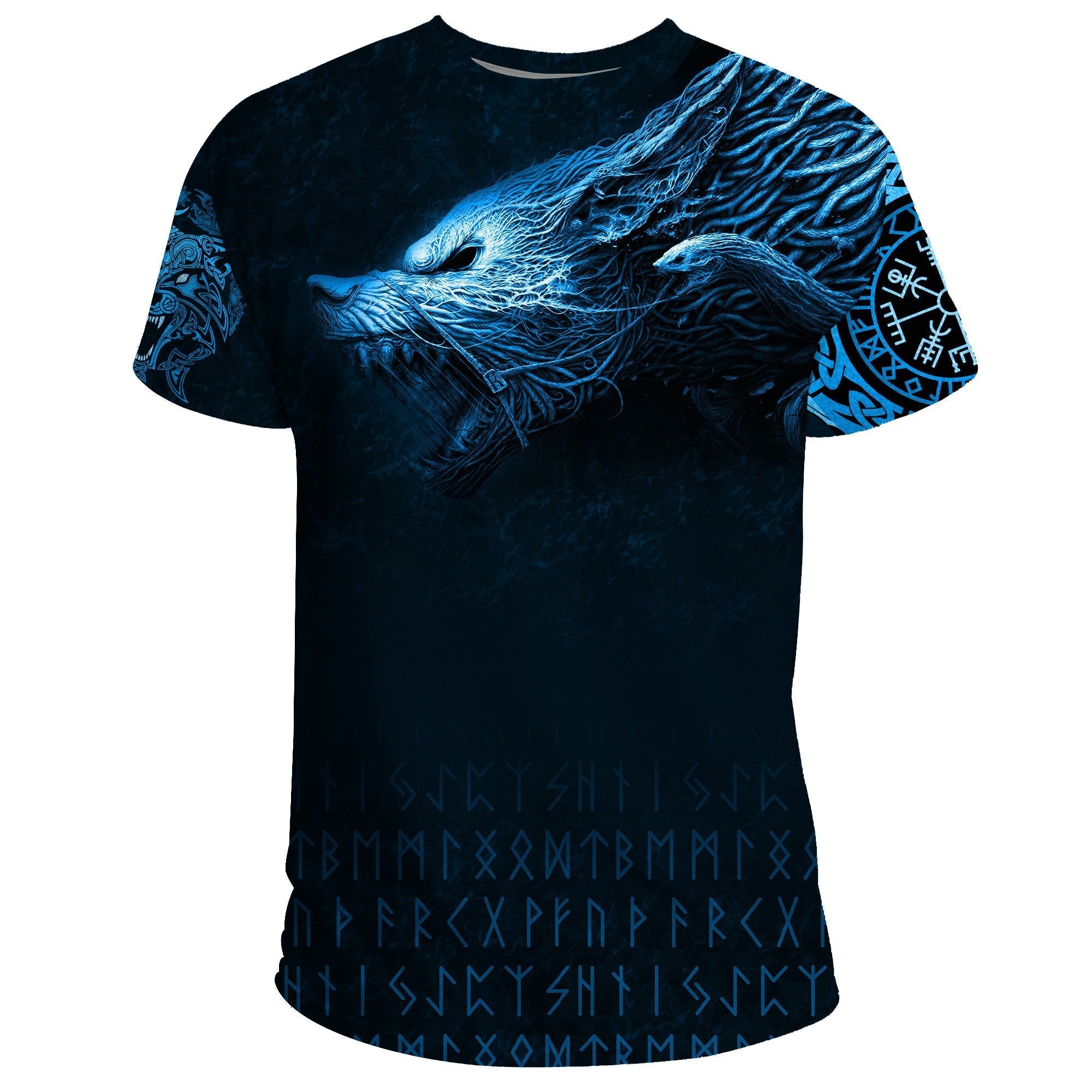 Viking T Shirt, Fenrir Wolf RLT12 - Wonder Print Shop