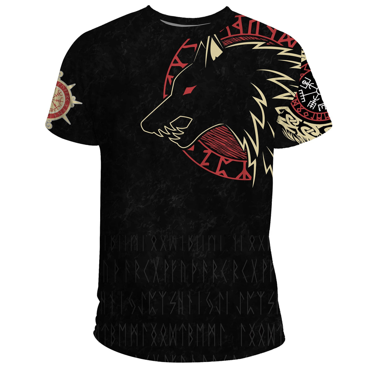 Viking T Shirt Norse Wolf RLT12 - Wonder Print Shop