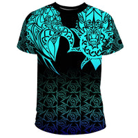 Viking T Shirt Hati and Skoll Tattoo Cyan RLT12 - Wonder Print Shop