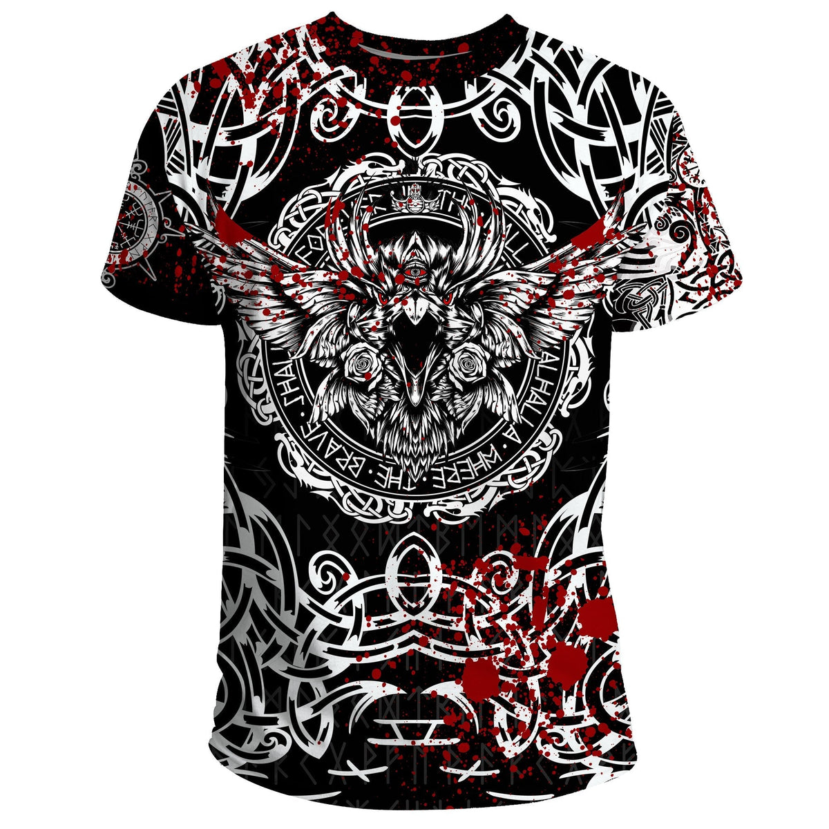 Viking T Shirt, Raven Blood RLT12 - Wonder Print Shop