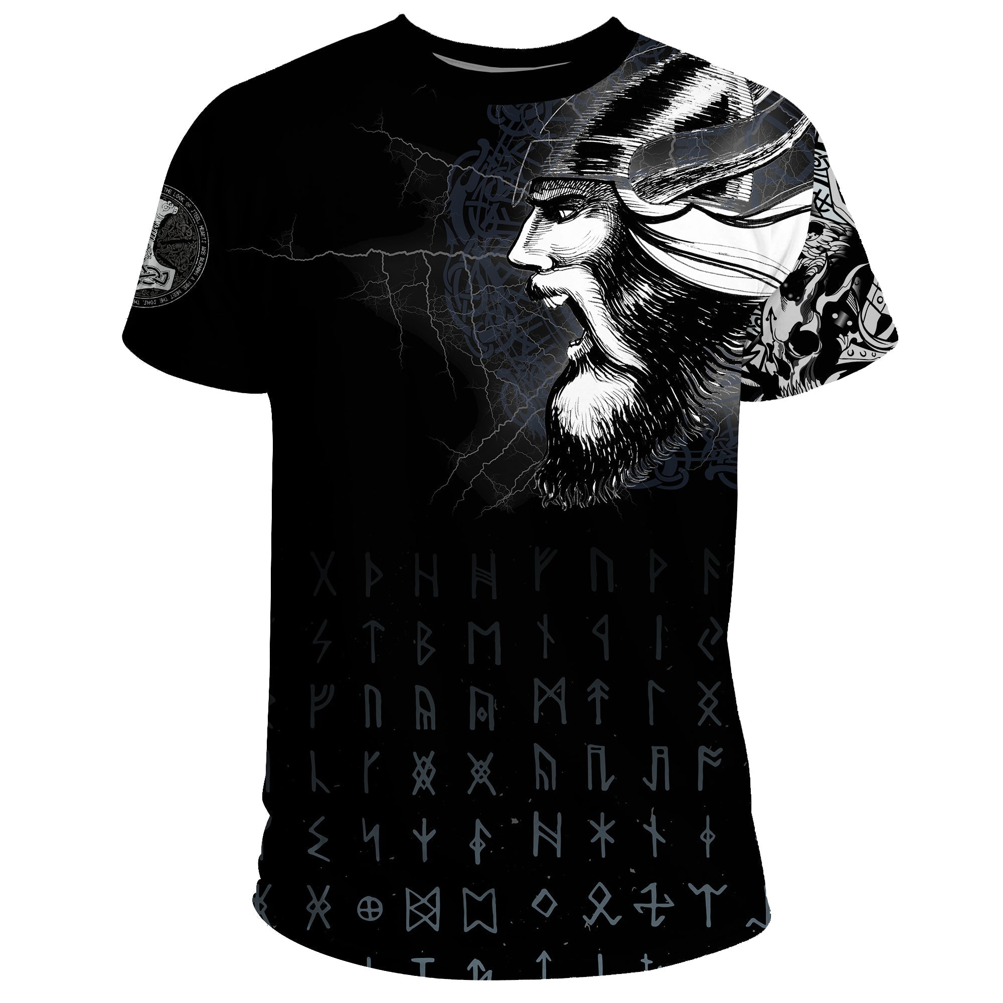 Viking T Shirt Warrior Tattoo 3D RLT12 - Wonder Print Shop