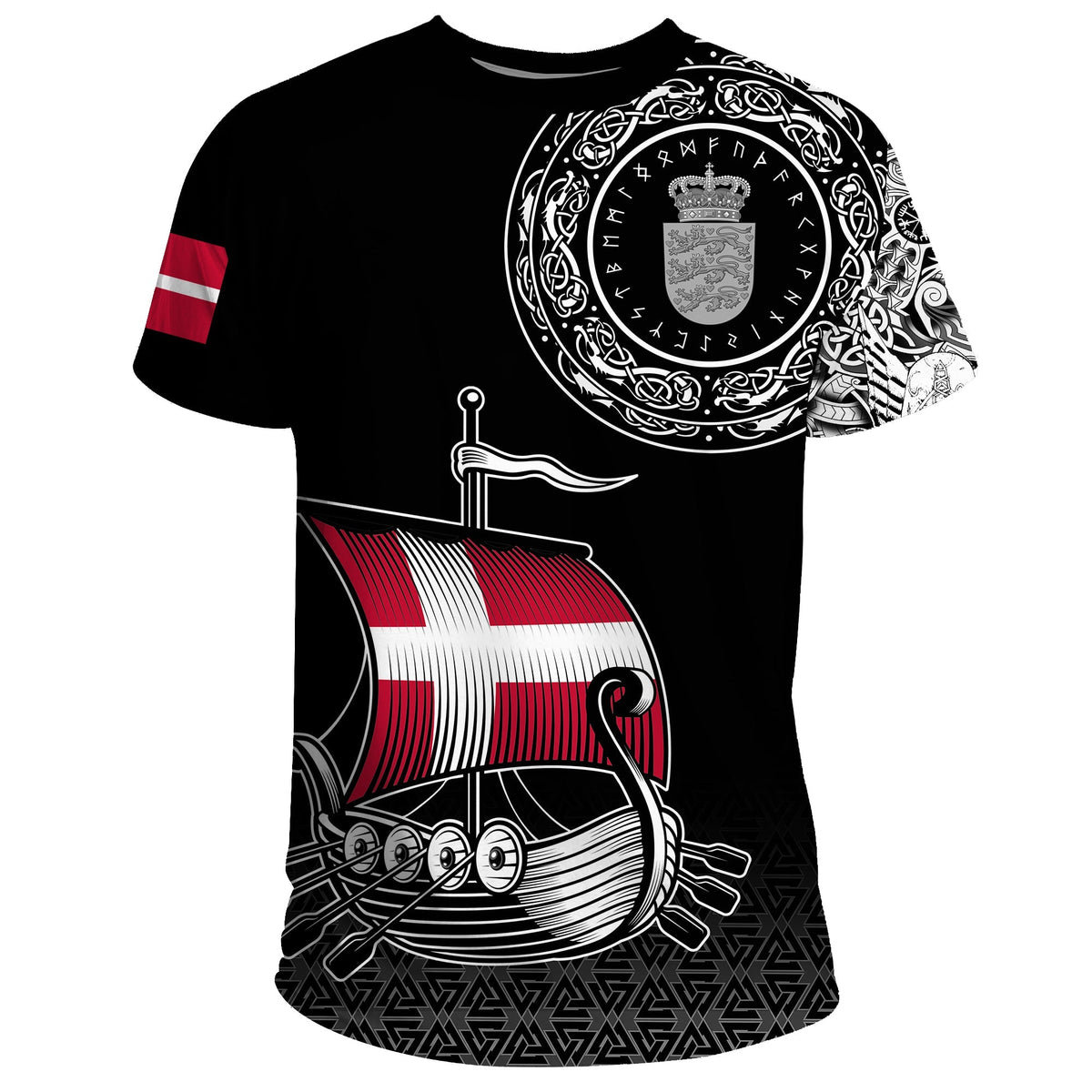 Viking T Shirt Danish Drakkar RLT12 - Wonder Print Shop