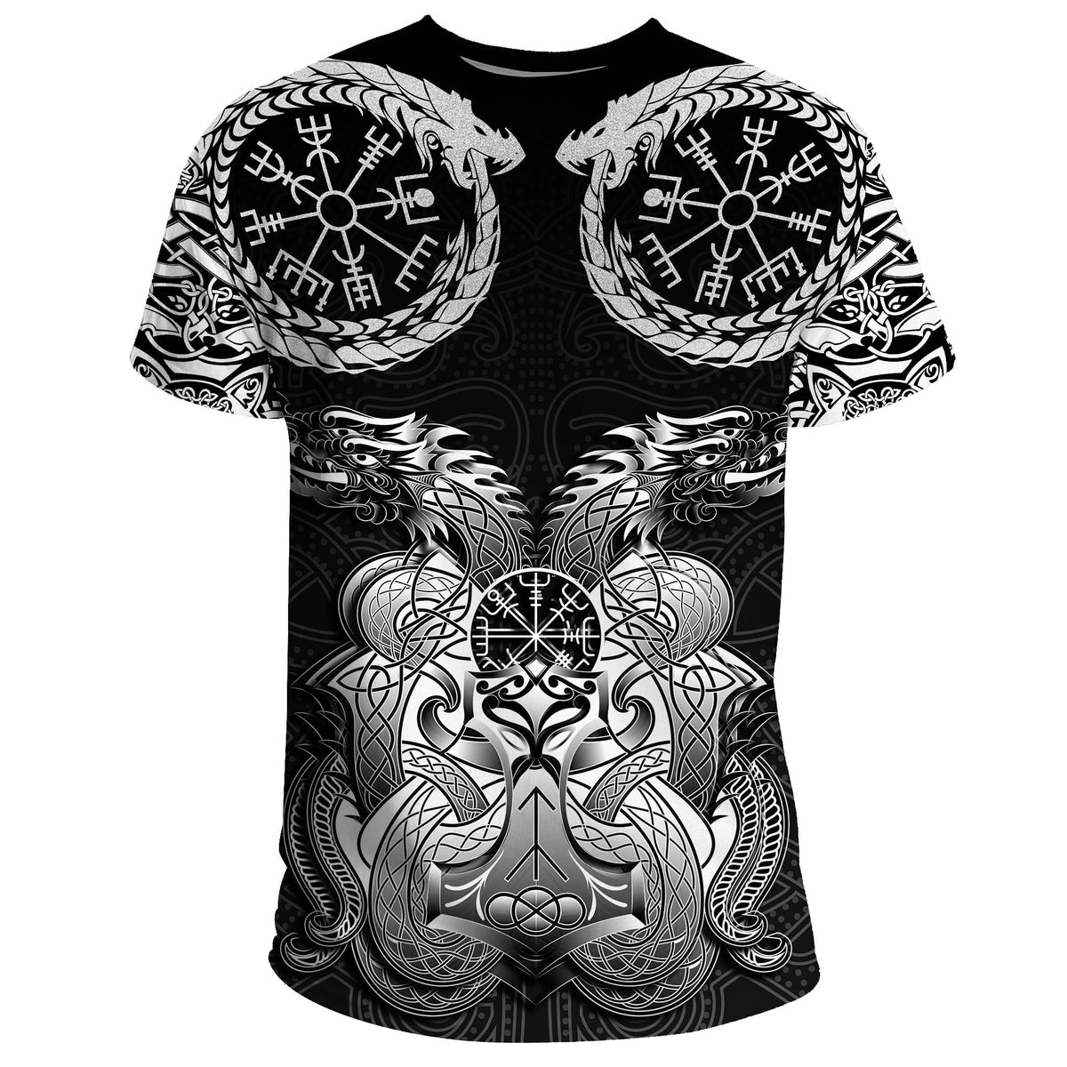 Viking T Shirt Dragon Tattoo RLT12 - Wonder Print Shop