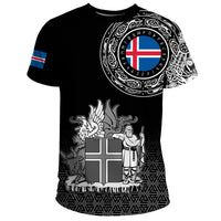Viking T Shirt Iceland Coat Of Arms RLT12 - Wonder Print Shop