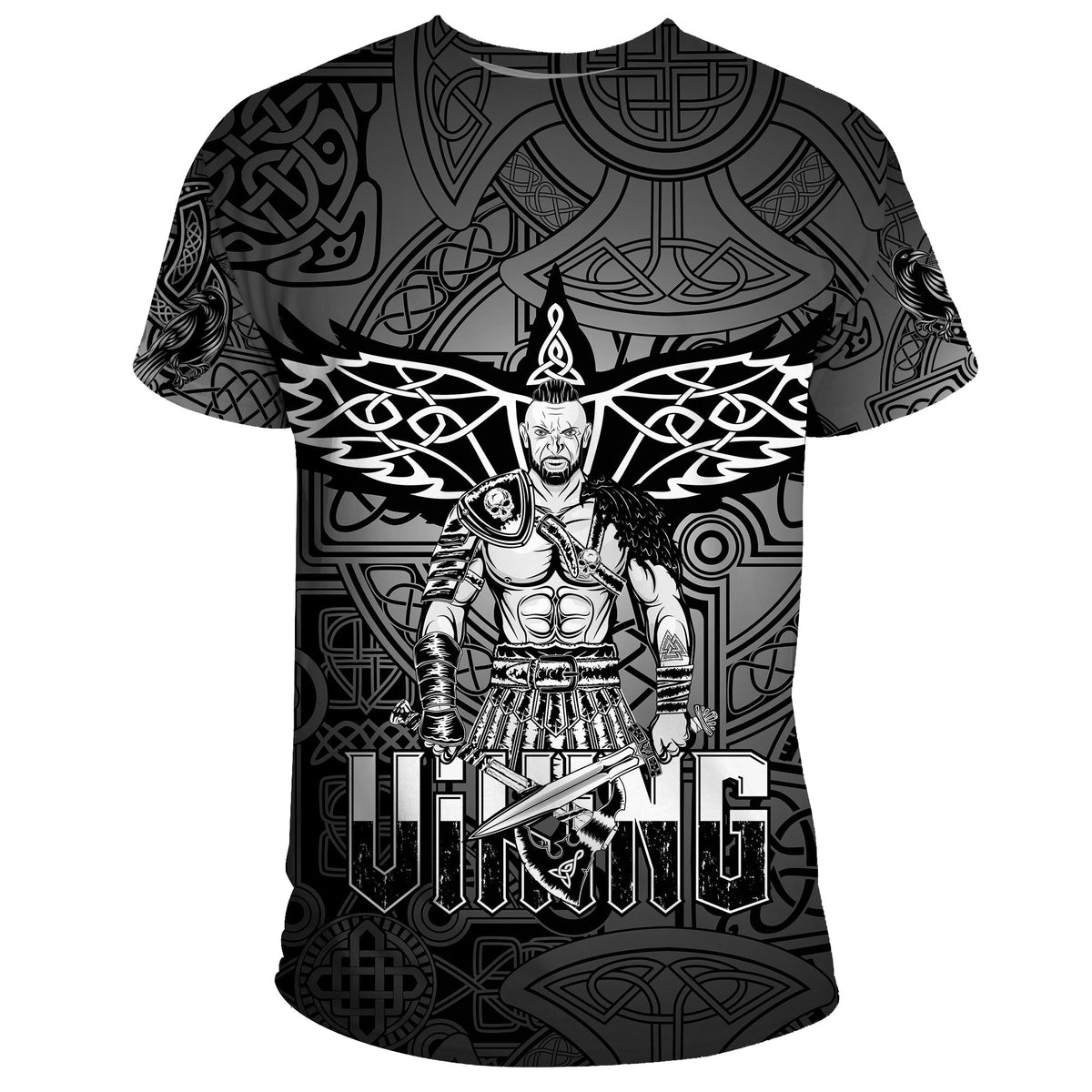 Viking T Shirt Celtic Warrior RLT12 - Wonder Print Shop