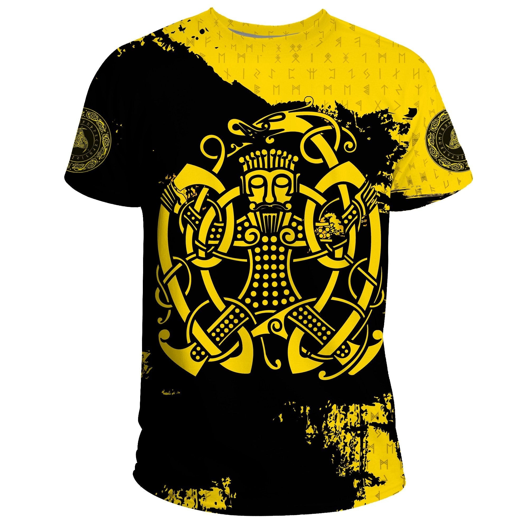 Viking T Shirt, Loki Bound Triskele Rune Gold RLT12 - Wonder Print Shop