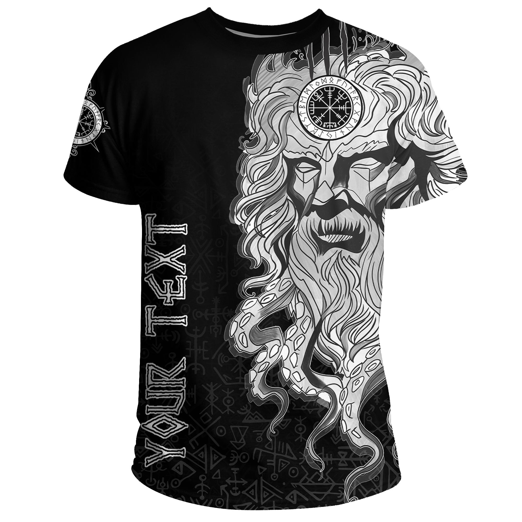 Custom) Viking T Shirt Njord Vegvisir RLT12 - Wonder Print Shop