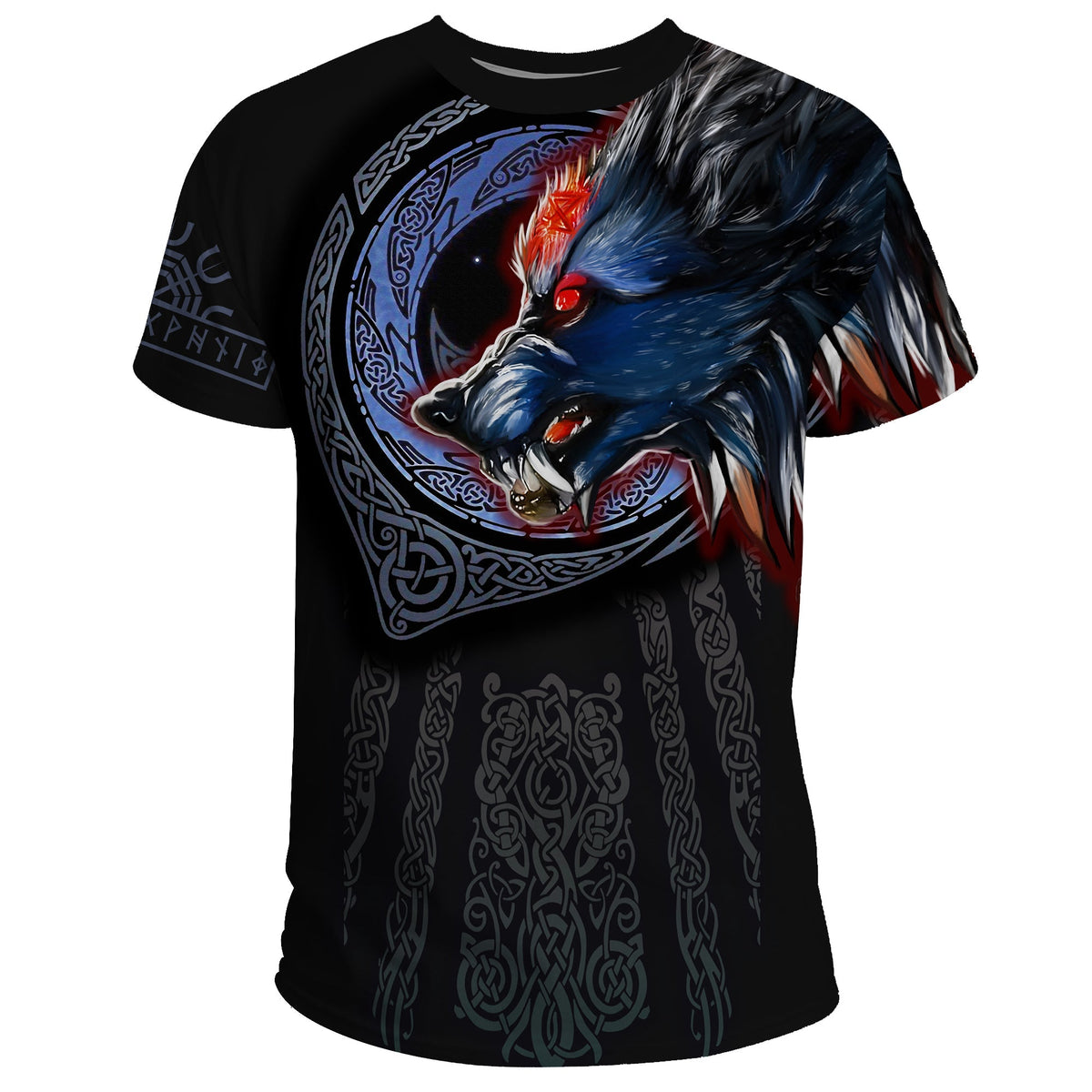 Viking T Shirt Viking Fenrir Wolf 3D RLT12 - Wonder Print Shop