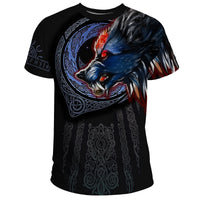 Viking T Shirt Viking Fenrir Wolf 3D RLT12 - Wonder Print Shop