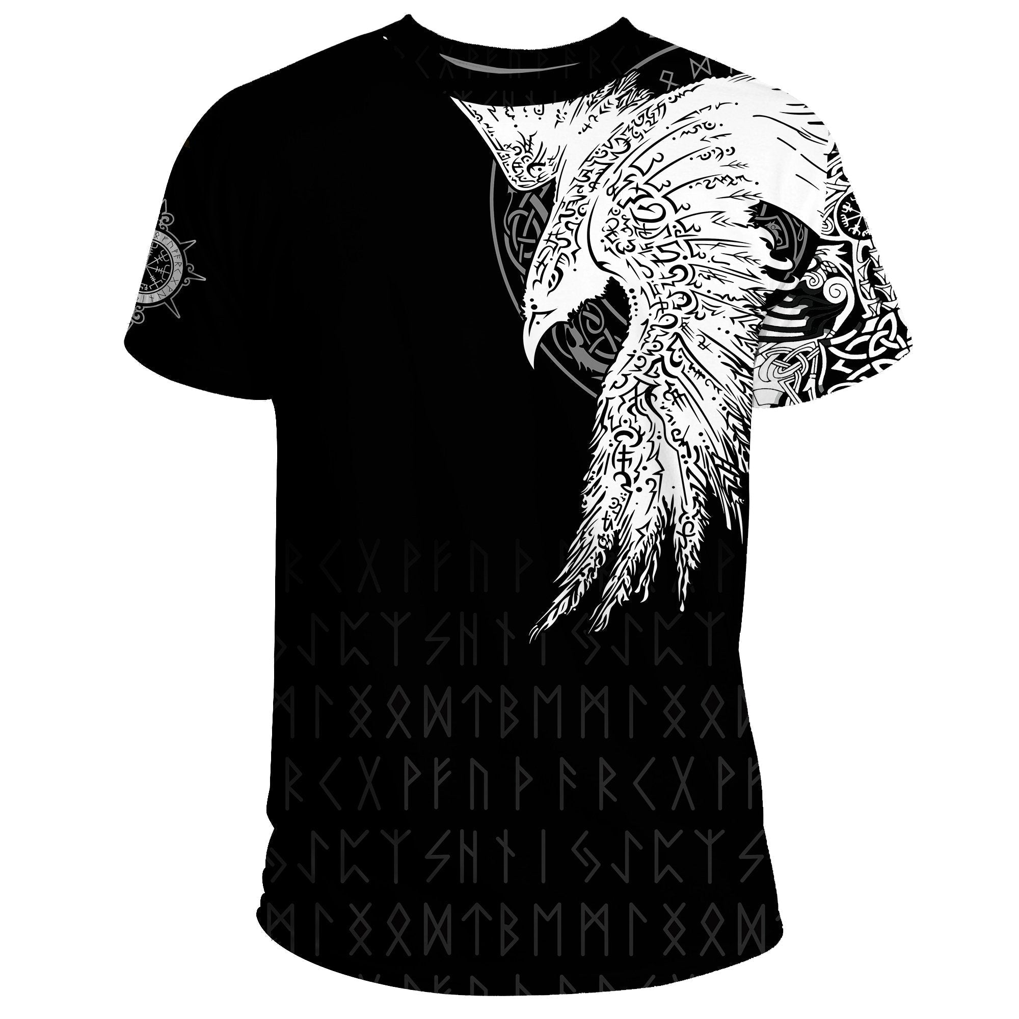 Viking T Shirt Mystical Raven Tattoo Special RLT12 - Wonder Print Shop