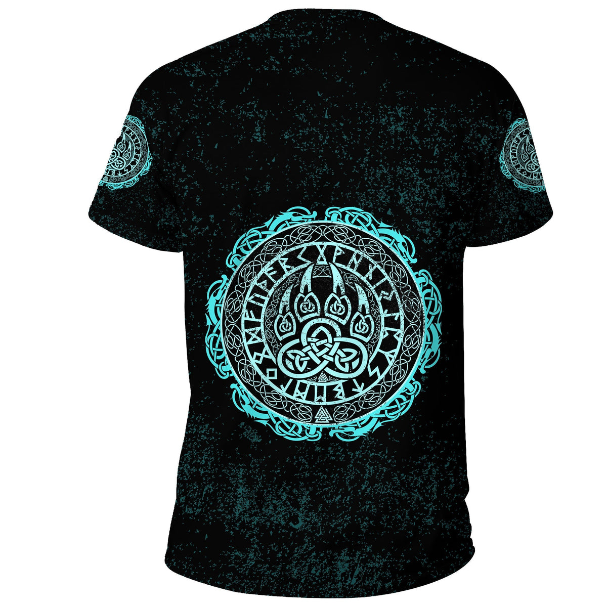 Viking T Shirt Viking Bear Claws Cyan Tattoo RLT12 - Wonder Print Shop