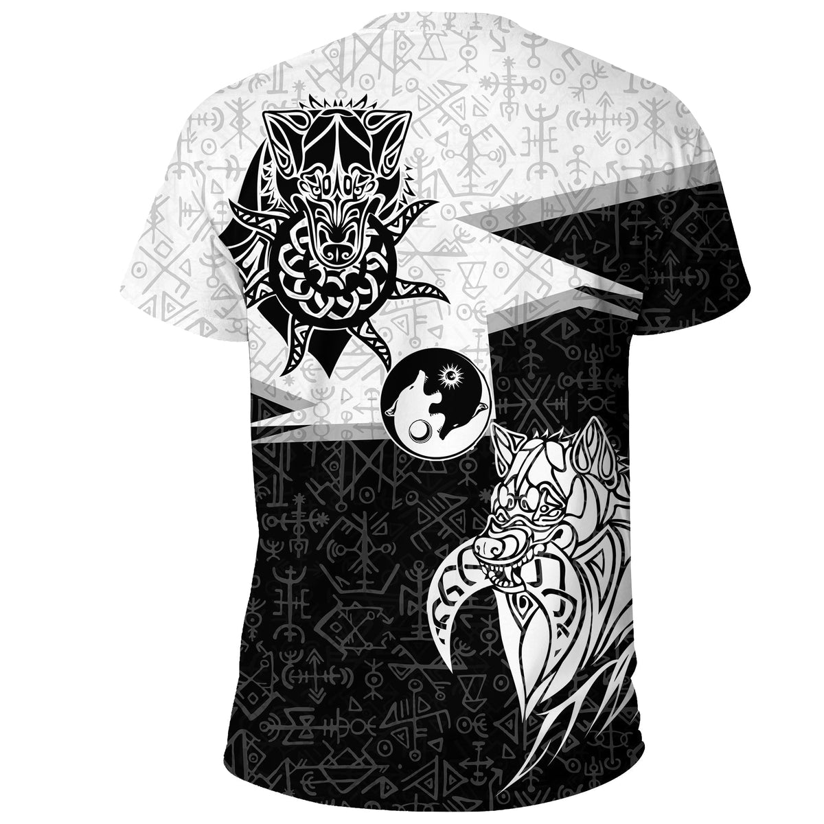 Viking T Shirt Skoll and Hati New Style RLT12 - Wonder Print Shop