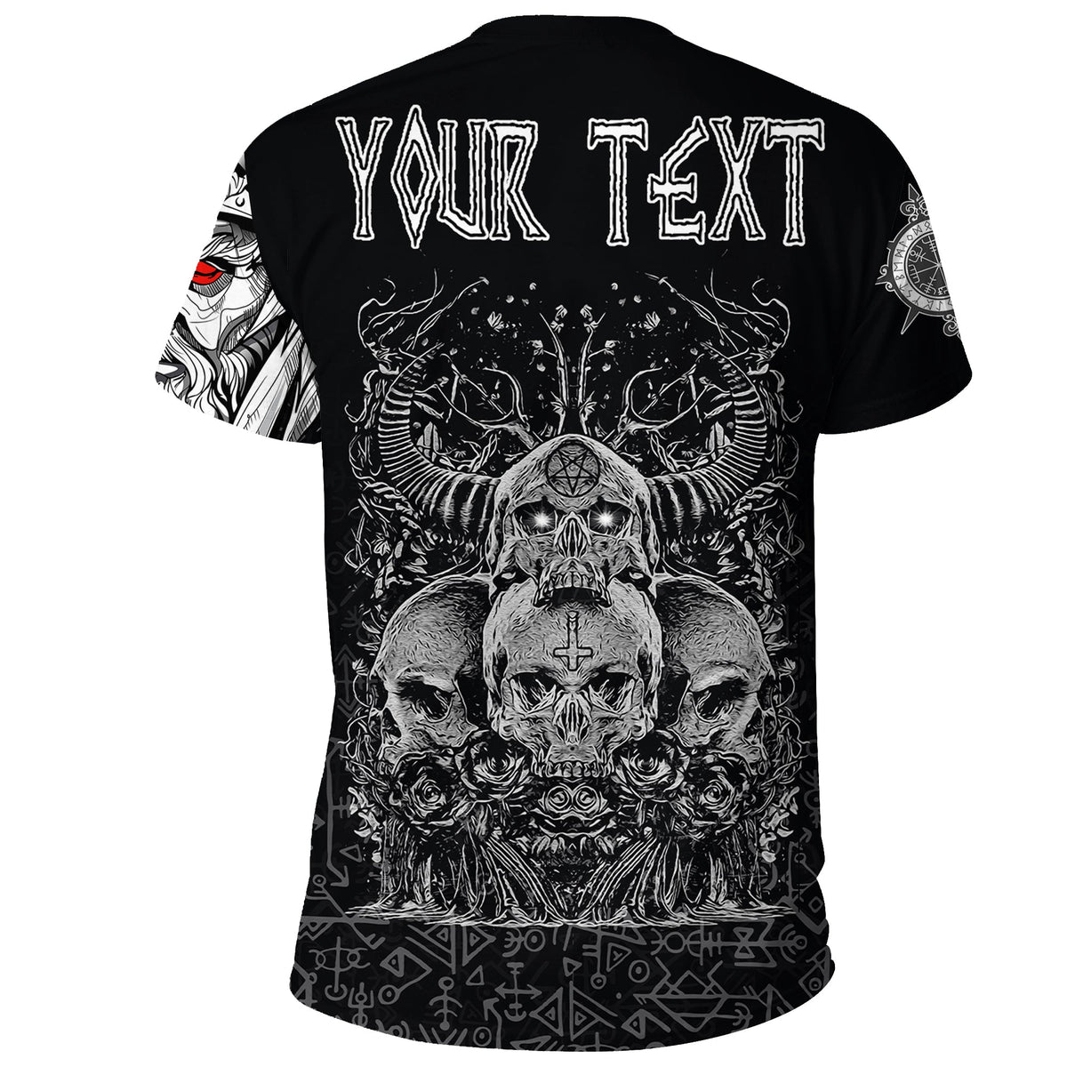 Custom Viking Skull Honor T Shirt RLT12 - Wonder Print Shop