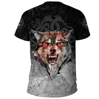 Viking T Shirt Fenrir Norse Wolf RLT12 - Wonder Print Shop