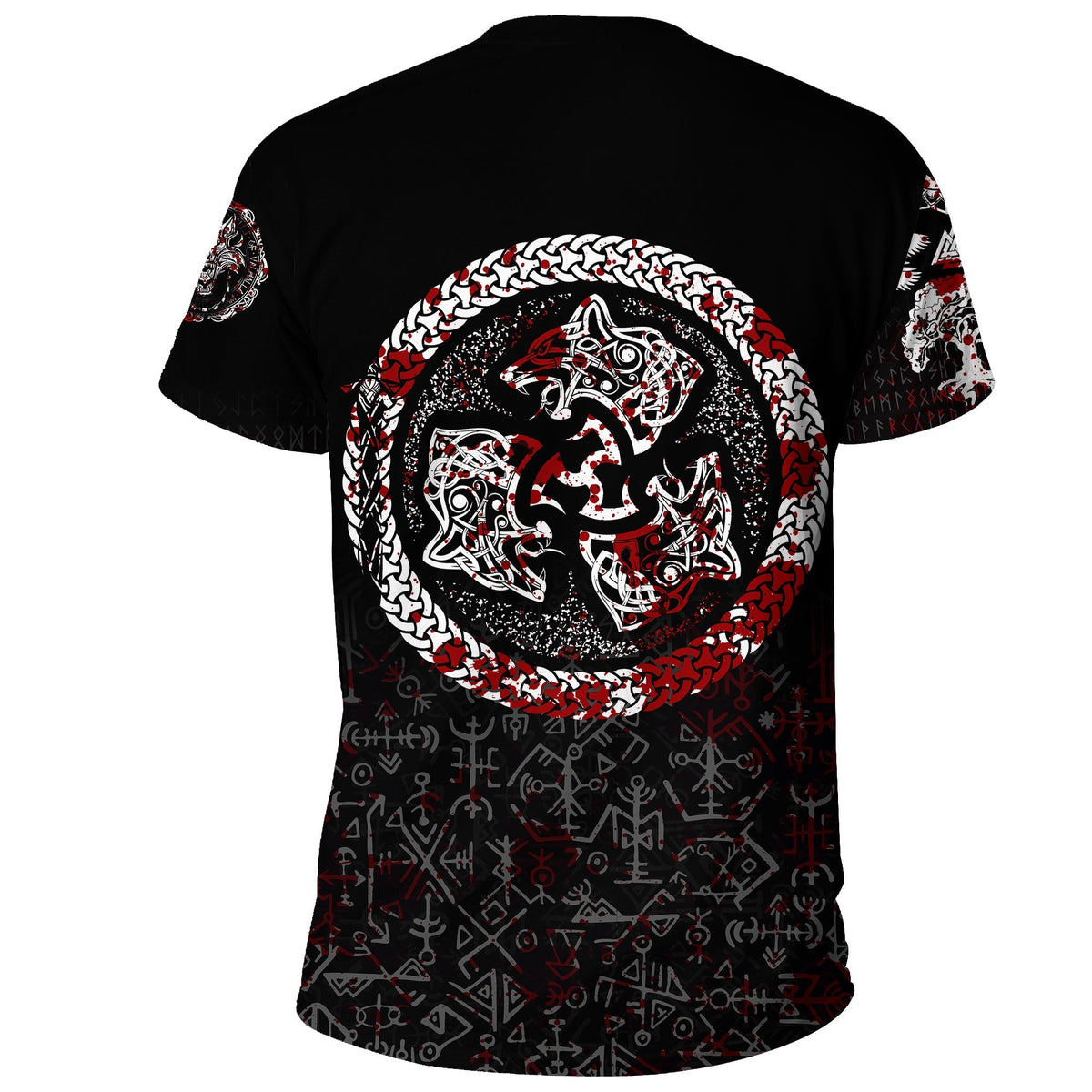Viking T Shirt Fierce Blood Wolf Symbol Of A Viking Nordic RLT12 - Wonder Print Shop