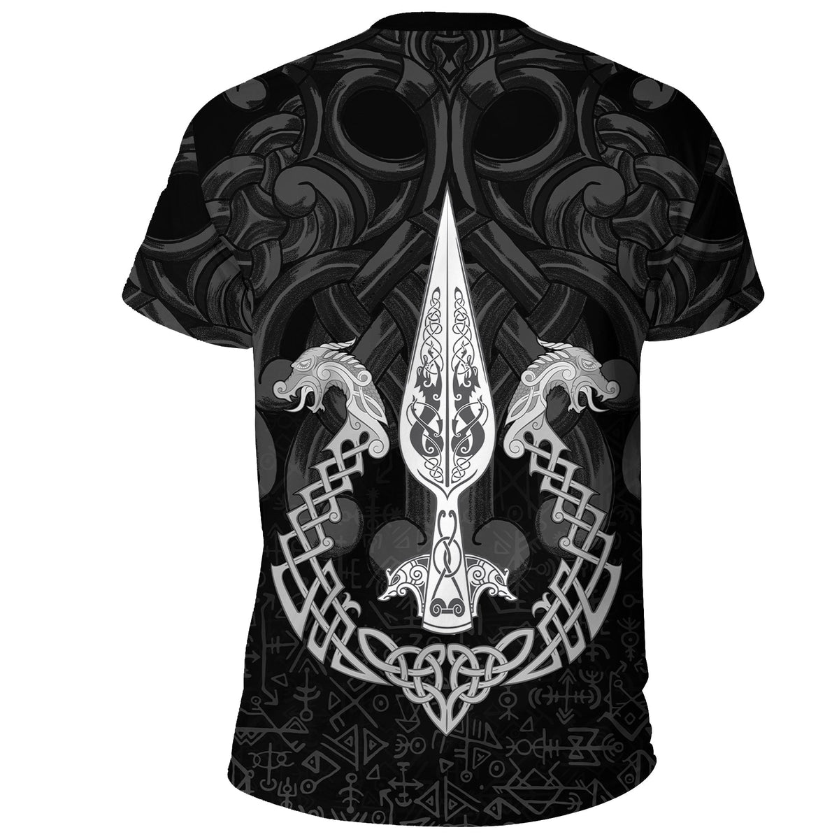 Viking T Shirt Gungnir Of Odin and Drakkar RLT12 - Wonder Print Shop