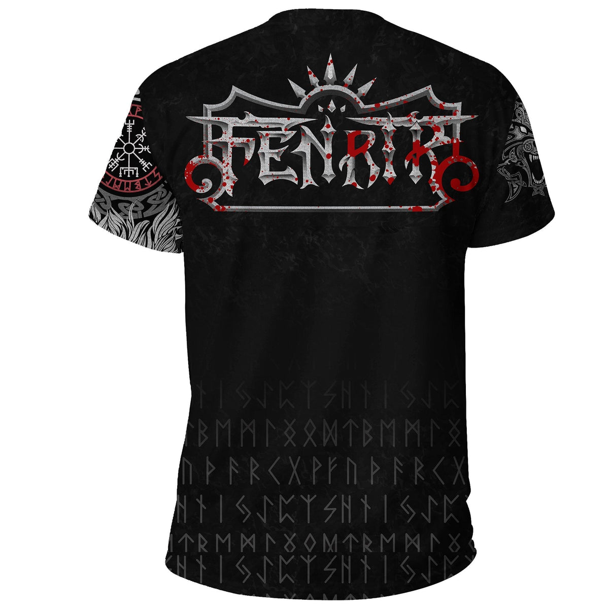 Viking Vikings Blood T Shirt Fenrir Blood RLT12 - Wonder Print Shop