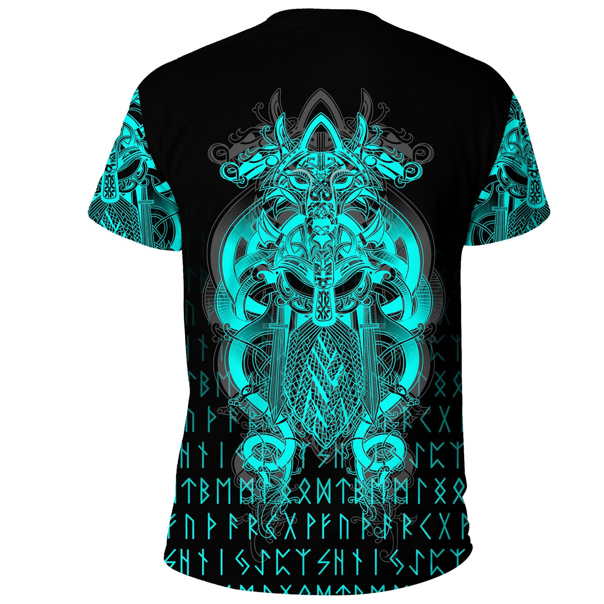 Viking Tyr Tattoo Cyan T Shirt RLT12 - Wonder Print Shop