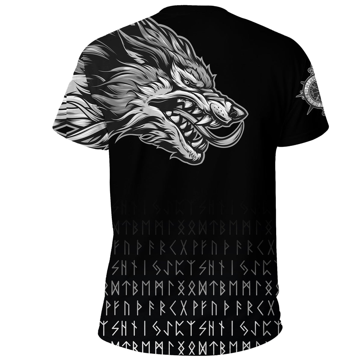 Custom Viking T Shirt Fenrir Wolf Near Shoulder RLT12 - Wonder Print Shop