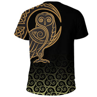 Viking T Shirt Owl Celtic On Triskele Background RLT12 - Wonder Print Shop