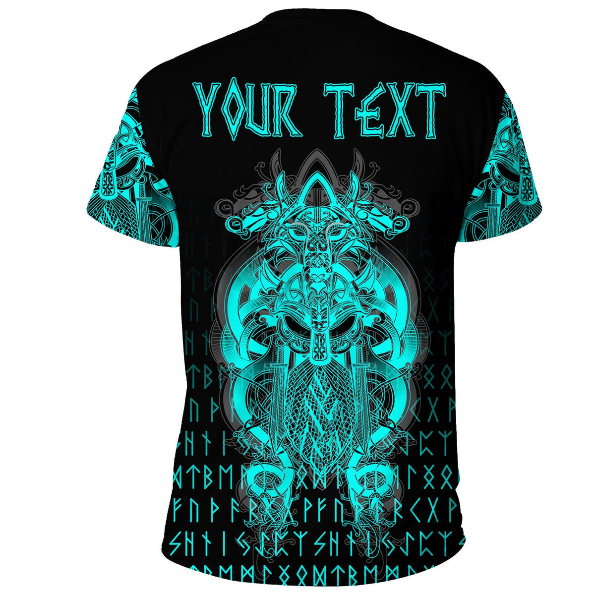 (Custom ) Viking Tyr Tattoo Cyan T Shirt RLT12 - Wonder Print Shop