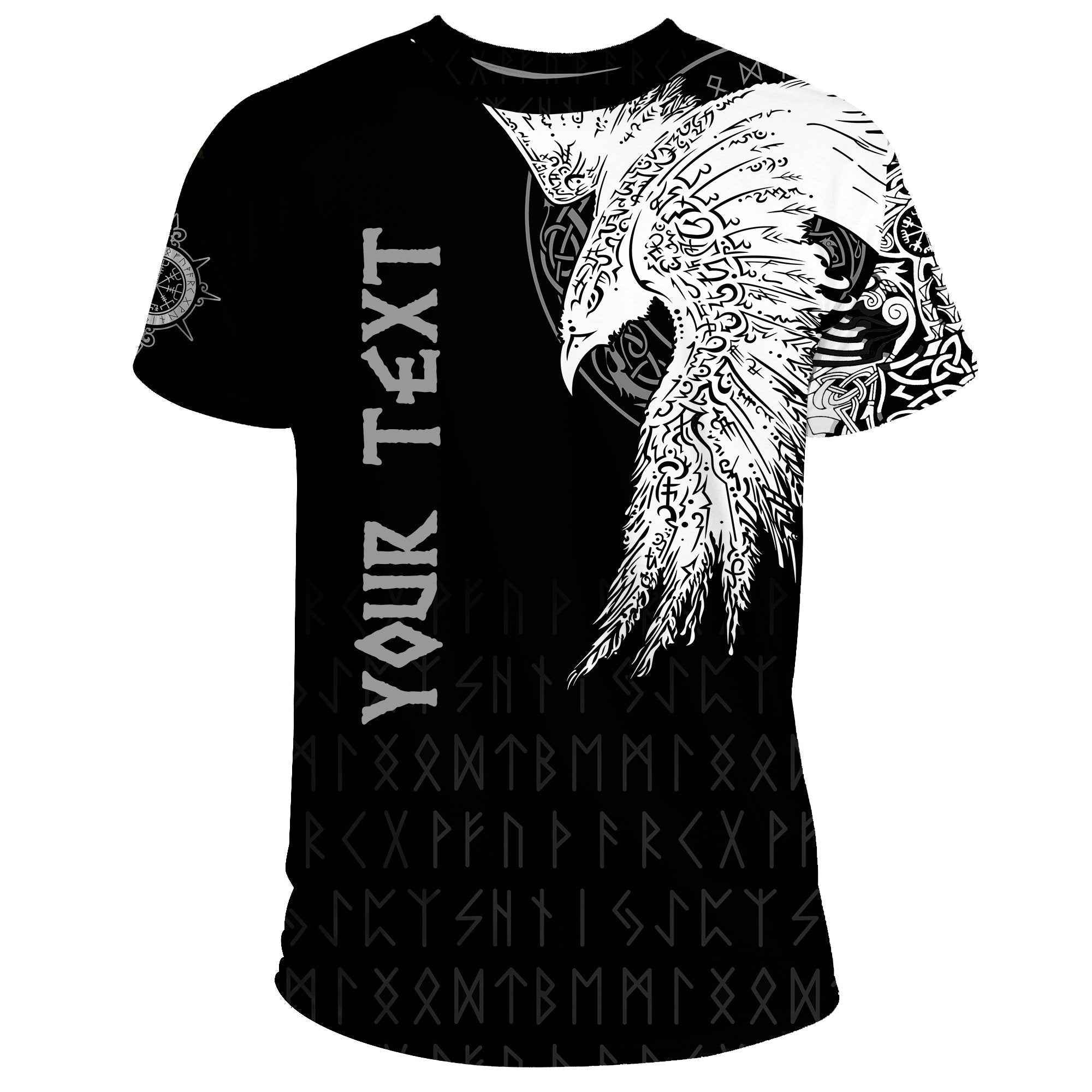Custom Viking T Shirt Mystical Raven Tattoo Special RLT12 - Wonder Print Shop