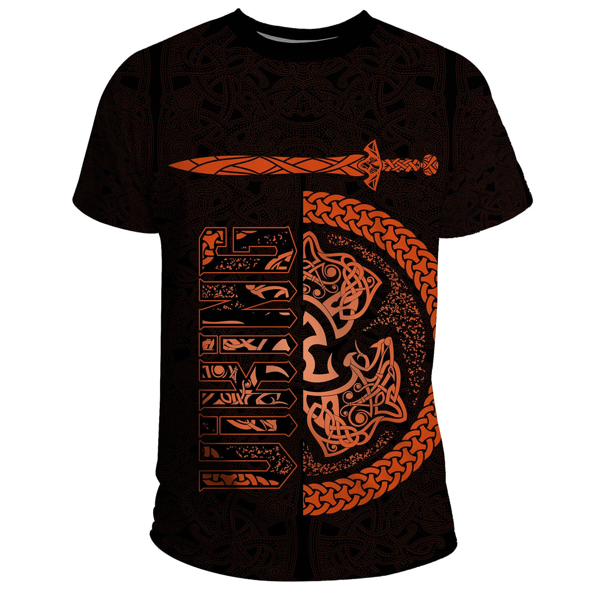 Viking T Shirt Fierce Wolf Totemic Animal RLT12 - Wonder Print Shop