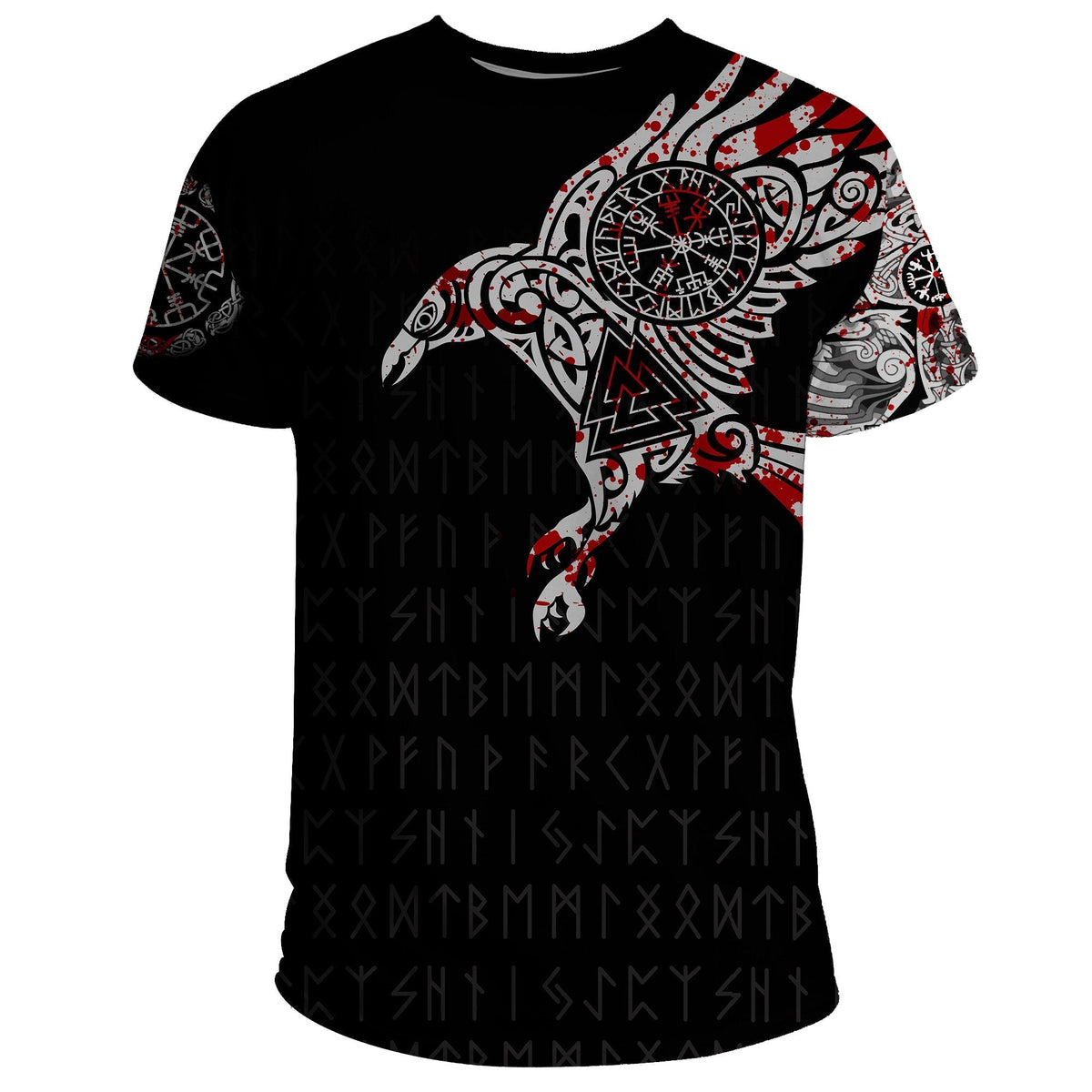 Viking Raven Tatoo Blood T Shirt RLT12 - Wonder Print Shop