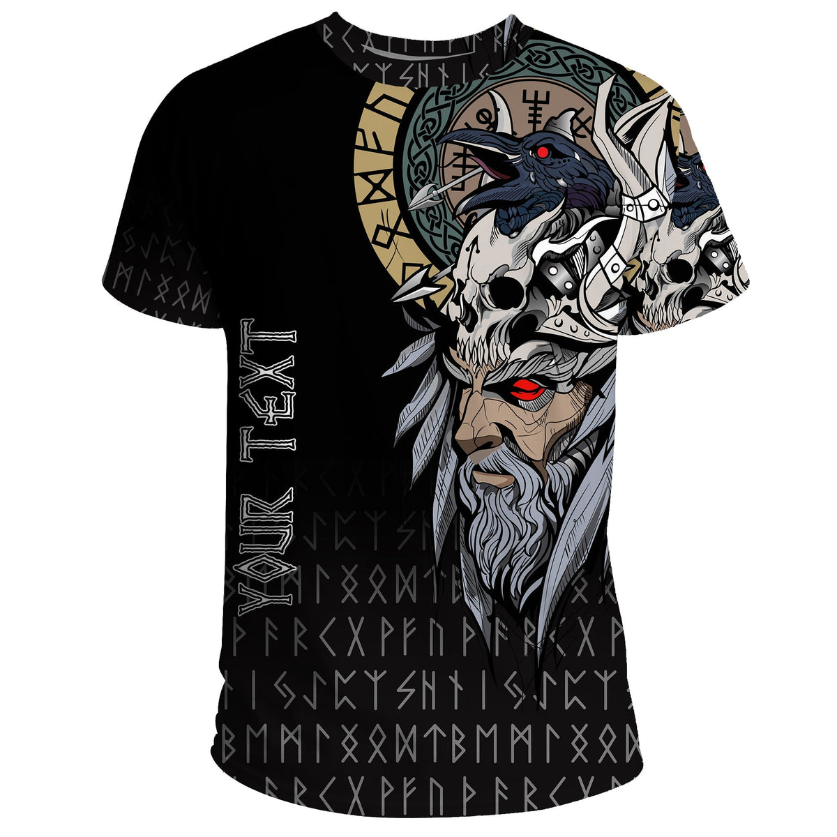Custom Viking T Shirt Viking Odin Raven RLT12 - Wonder Print Shop