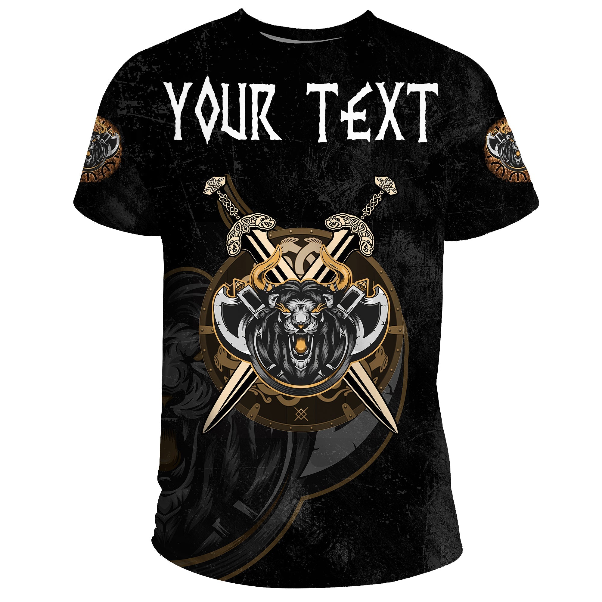 Custom Viking T Shirt Viking Lion A27 RLT12 - Wonder Print Shop