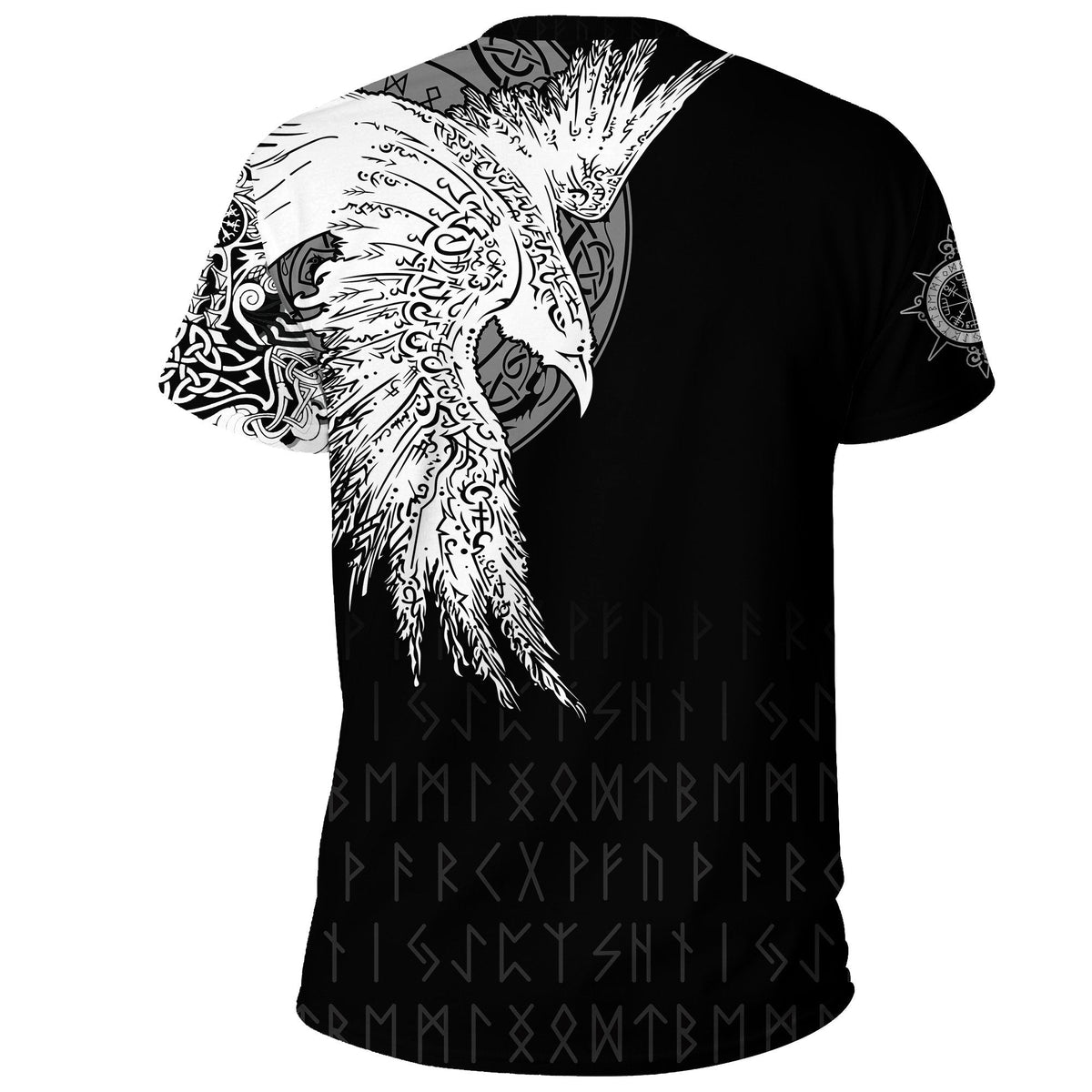 Custom Viking T Shirt Mystical Raven Tattoo Special RLT12 - Wonder Print Shop