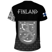 Viking T Shirt Finland Coat Of Arms RLT12 - Wonder Print Shop