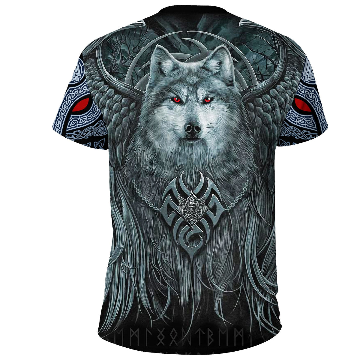 Viking T Shirt, Spiral Wolf Spirit RLT12 - Wonder Print Shop