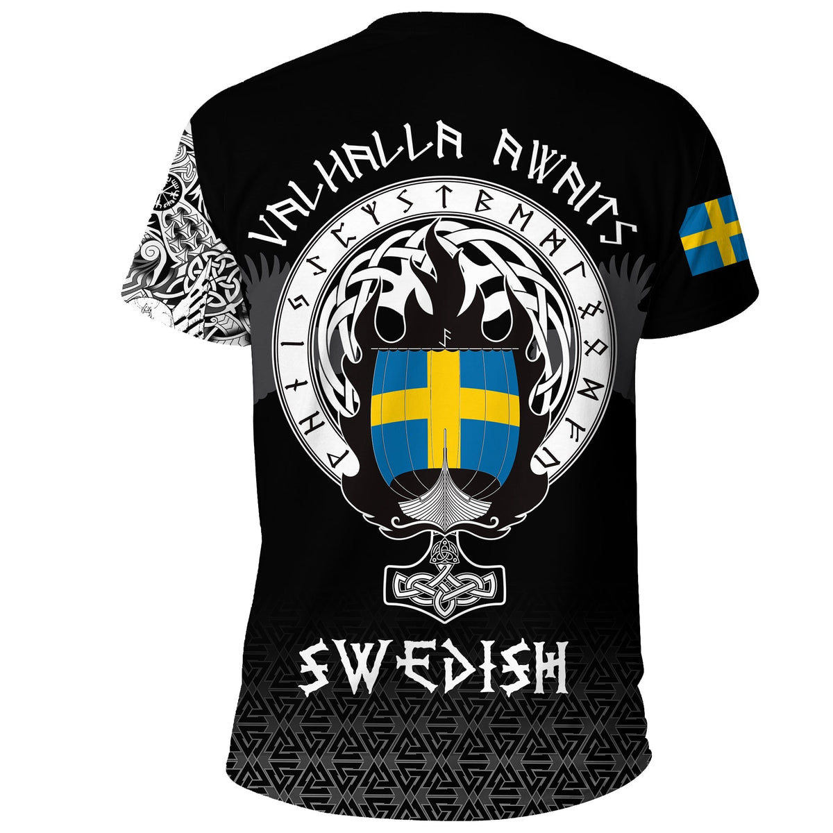 Viking T Shirt Swedish Drakkar RLT12 - Wonder Print Shop
