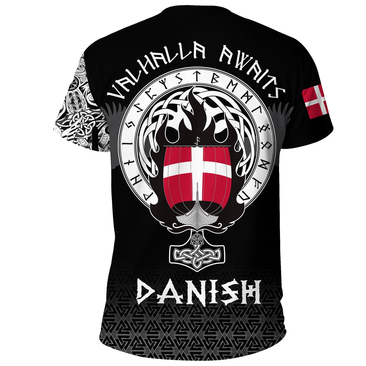 Viking T Shirt Danish Drakkar RLT12 - Wonder Print Shop