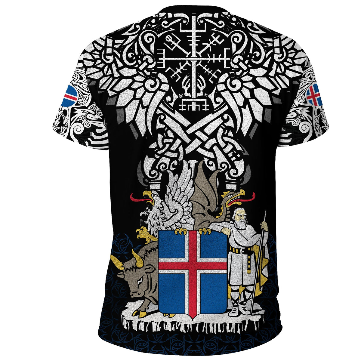 Viking T Shirt Iceland Viking Symbol RLT12 - Wonder Print Shop