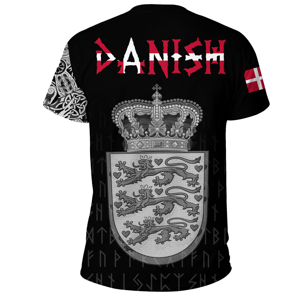 Viking T Shirt Danish and Raven Of Odin RLT12 - Wonder Print Shop