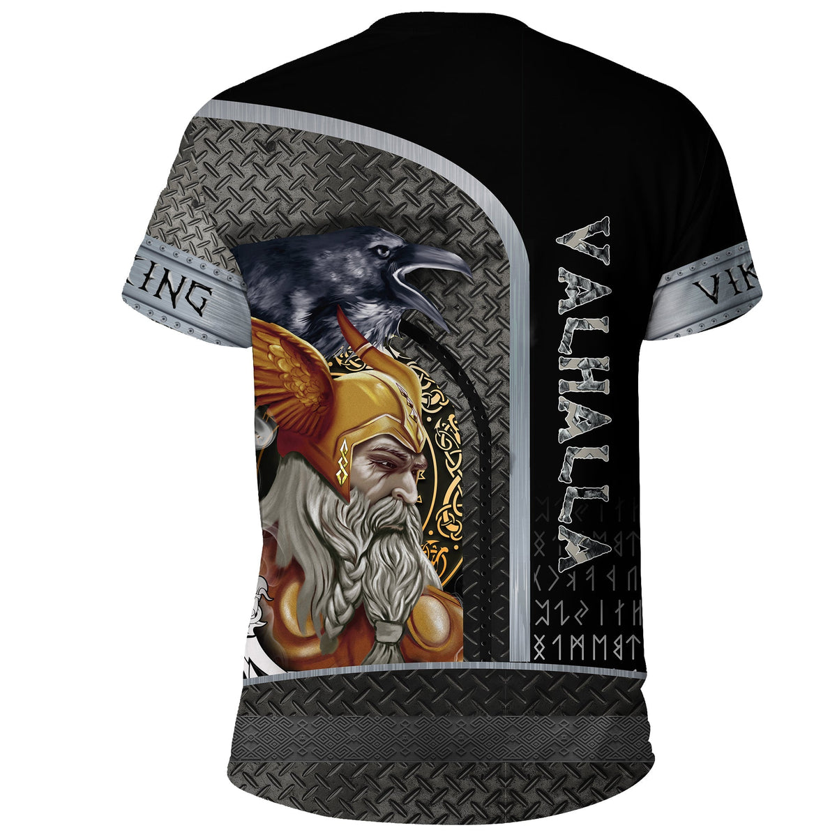 Custom Viking T Shirt Odin Style Armor RLT12 - Wonder Print Shop