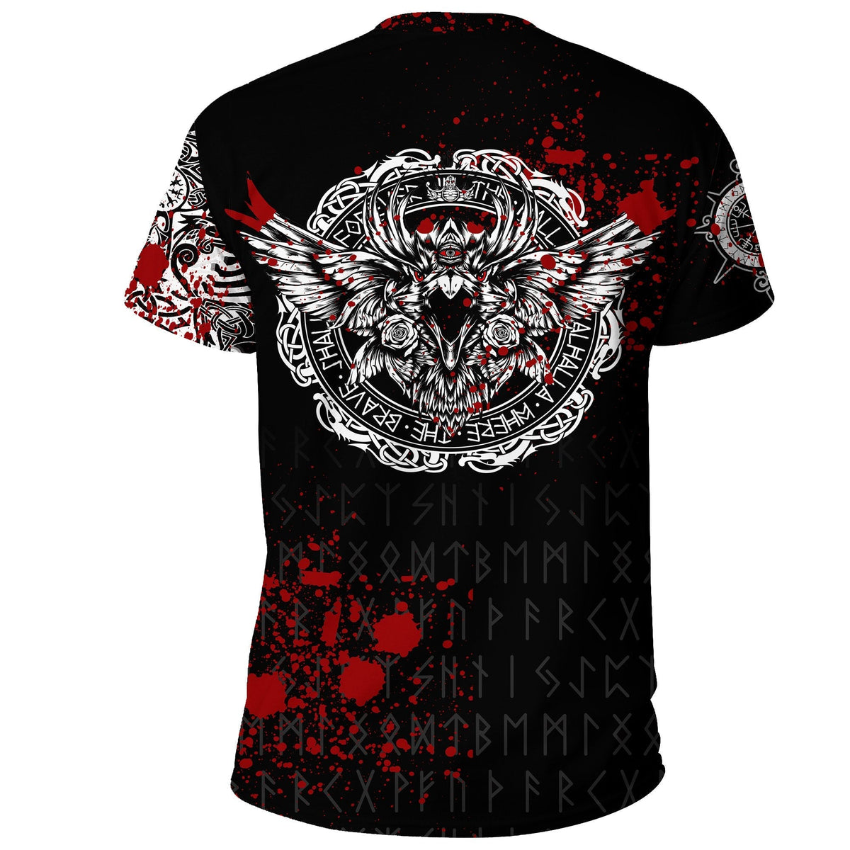Viking T Shirt, Raven Blood RLT12 - Wonder Print Shop