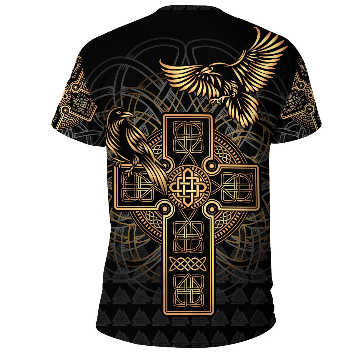 Viking T Shirt Odin's Celtic Raven Tattoo RLT12 - Wonder Print Shop