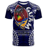 Guam T Shirt Custom Guam independence Day Wish You A Very Happy independence Day With Polynesian Patterns LT10 - Wonder Print Shop