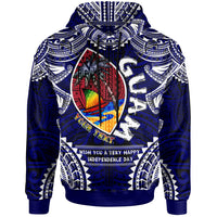 Guam Hoodie Custom Guam independence Day Wish You A Very Happy independence Day With Polynesian Patterns LT10 - Wonder Print Shop